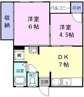 和歌山県和歌山市上野【マンション】の間取り
