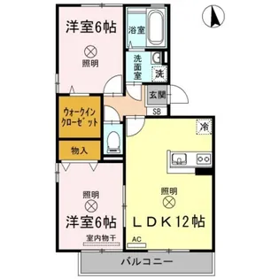 リビングタウン旭川 B棟【2階】の間取り