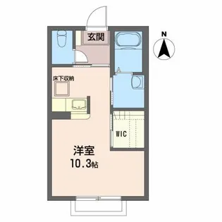 ディアコートエムズII【1階】の間取り