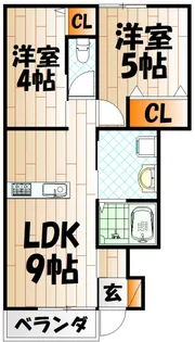 LA VITA 築城 B棟【1階】の間取り