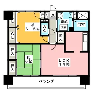 アモール喜多山【5階】の間取り
