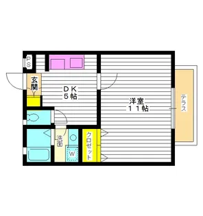 東京都中野区江原町1【アパート】の間取り