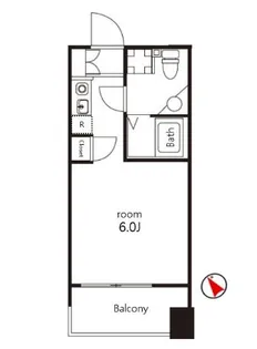 クレジデンス神谷町【8階】の間取り