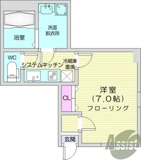 プリモクアルト【1階】の間取り