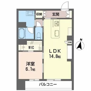 LUANA KAMISUGI【3階】の間取り