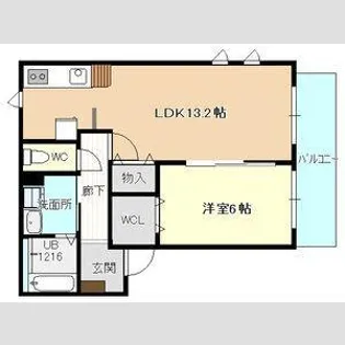 カーササクラーレ【1階】の間取り