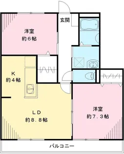 オーク・フルール B【3階】の間取り