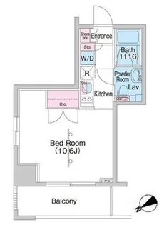 コンフォリア浅草駒形【6階】の間取り