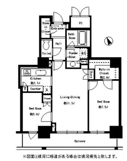パークタワー芝浦ベイワード アーバンウイング【16階】の間取り