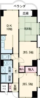 ストレイトビューハマ【4階】の間取り