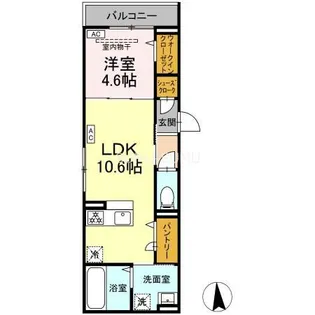 D Paina 桜ヶ丘【3階】の間取り