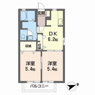 福島県福島市泉字長滝前【アパート】の間取り
