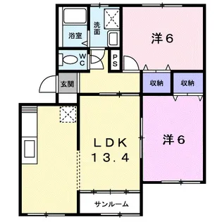 アクア・フェザーB【2階】の間取り