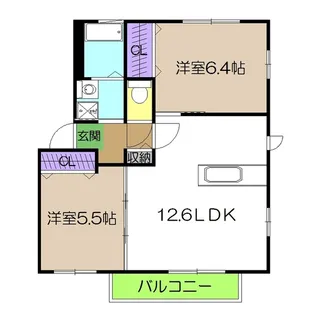 シャーメゾン・フォルビートB棟【2階】の間取り