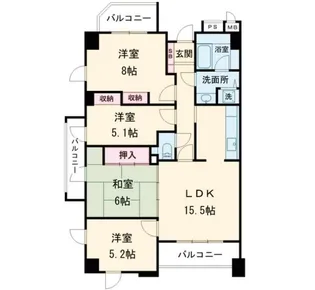 アルファガーデン番町2【9階】の間取り