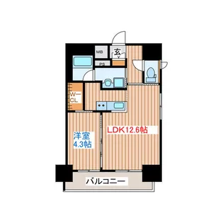 Brighton East【9階】の間取り