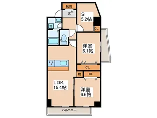 デラーノ【4階】の間取り