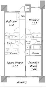 レーベンハイム新座ビフォード【7階】の間取り