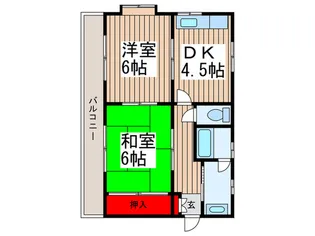 フラット萩【3階】の間取り