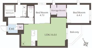ABITI LUX用賀【1階】の間取り