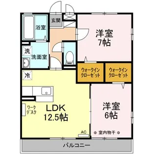 メゾン・アムール 壱番館A【1階】の間取り