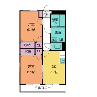 アムール瑞穂【3階】の間取り