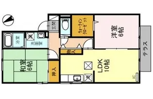 サンラーマ・パティオ A【2階】の間取り