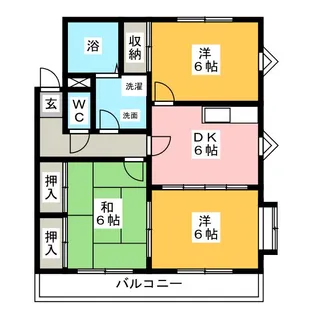 サンヴィラ篠田【1階】の間取り