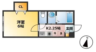 ジーヴォ・KS【1階】の間取り