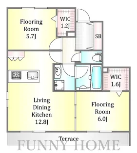 (仮称)野毛1丁目メゾンA棟【1階】の間取り