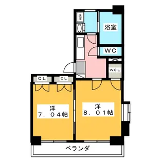 メイプルコート本山【8階】の間取り