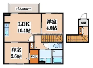 メゾン勝【2階】の間取り