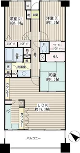 ゼファー横濱サウサリート神之木公園【8階】の間取り