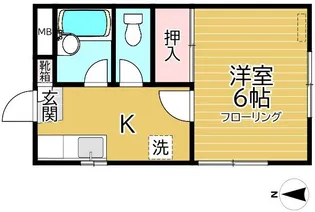 コーポフクチ【1階】の間取り