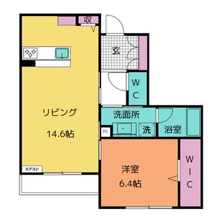 グリーンヴィレッジ美山【1階】の間取り