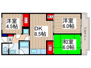 ベルメゾン稲荷町【3階】の間取り