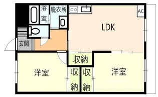 サーフェス上京面【3階】の間取り