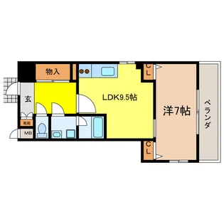 CITY SPIRE浜大津駅前【10階】の間取り