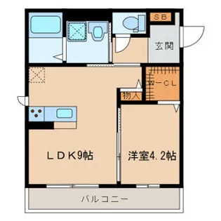 レーヴェ神田町【2階】の間取り