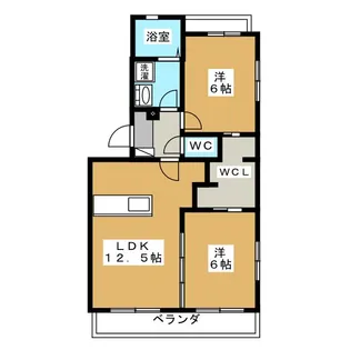 ABBEY ROAD【2階】の間取り