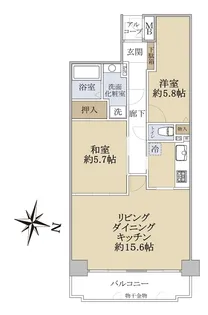 東大島ファミールハイツ2号館【12階】の間取り