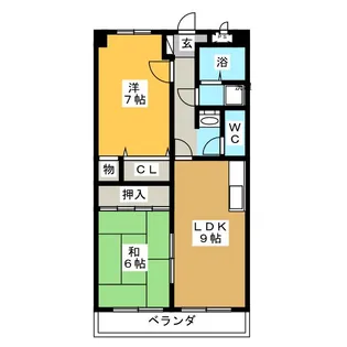 グレースコート一宮【2階】の間取り