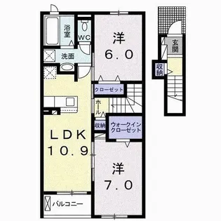 サニーガーデン【2階】の間取り