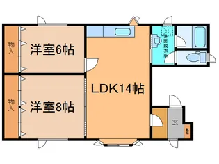 ミレー館A【2階】の間取り