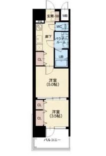 クレアドーレ南草津【3階】の間取り