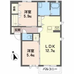 エクセレントガーデンA【2階】の間取り