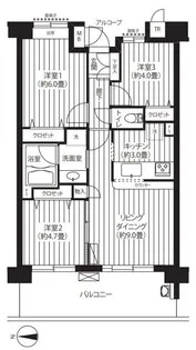 パークビューステージ東陽町【5階】の間取り
