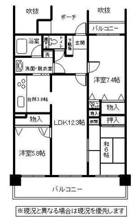 もみじマンション黄金町【8階】の間取り