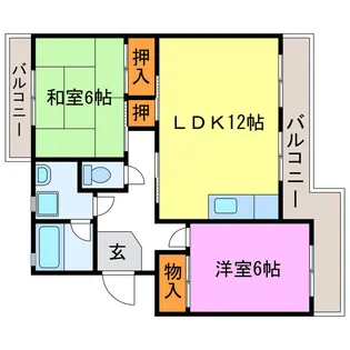 ヴィラ広野【1階】の間取り