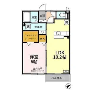 ラ・セーヌいみず【2階】の間取り